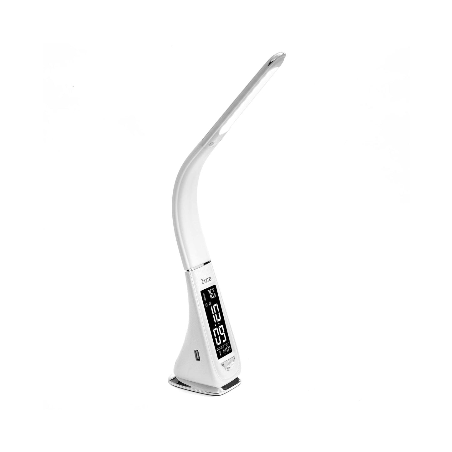 POWERLIGHT FLEX FOLDABLE LED LAMP W/ USB CHARGING & ALARM CLOCK